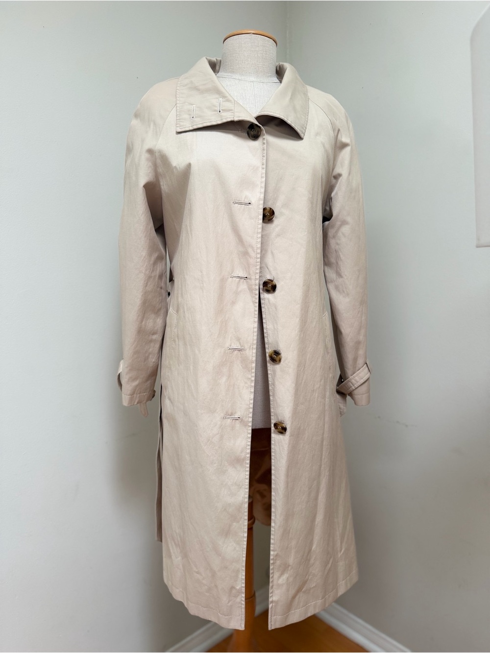 Lauren Ralph Lauren Black Label Long Trench Coat Small Explorer Sand Quiet Luxur